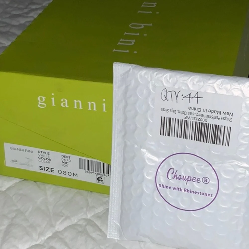 Gianni Bini Vailie Ankle Strap Pointy Flat SZ 8 in Clear PVC - Picture 16 of 16